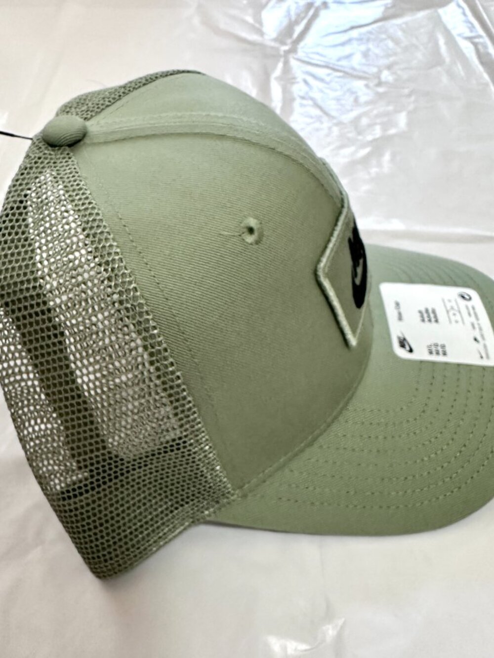 NEW Nike Just Do it Unisex Rise Snapback Trucker Cap Hat Size M/L Olive Green - Picture 4 of 7